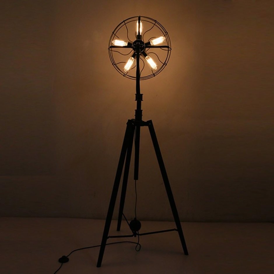 Торшер вентилятор лофт