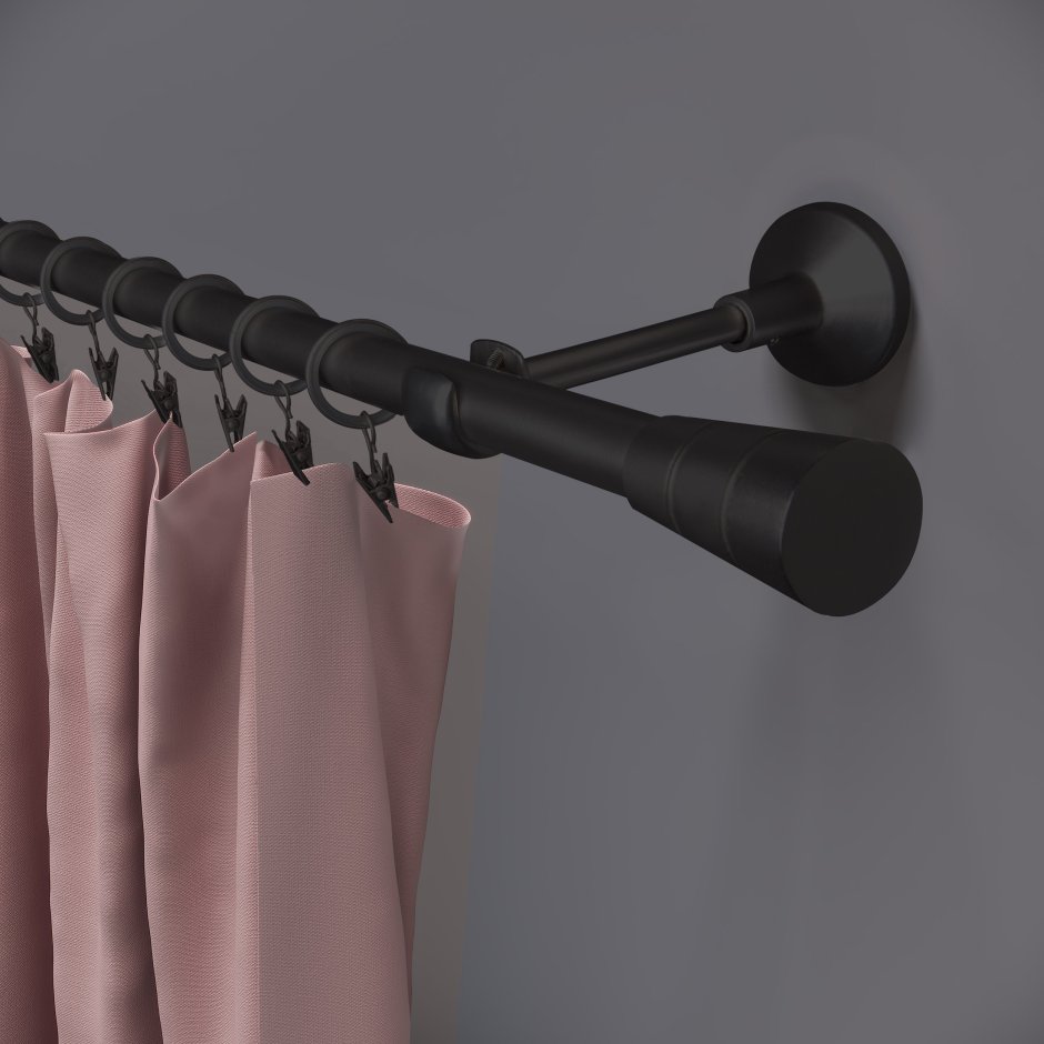 Черный карниз для штор