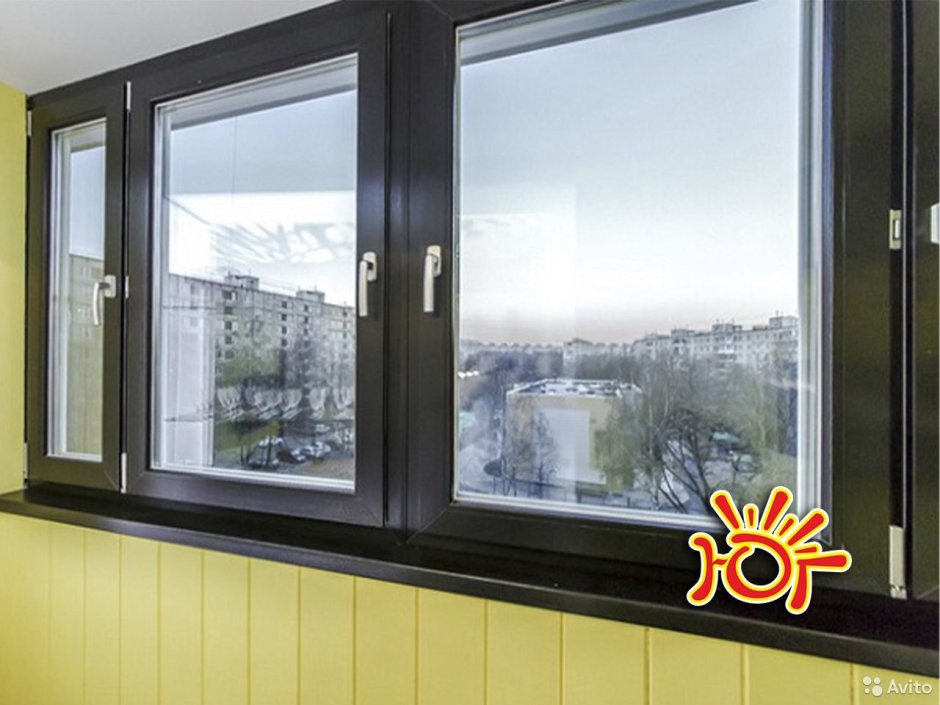 Черные пластиковые окна