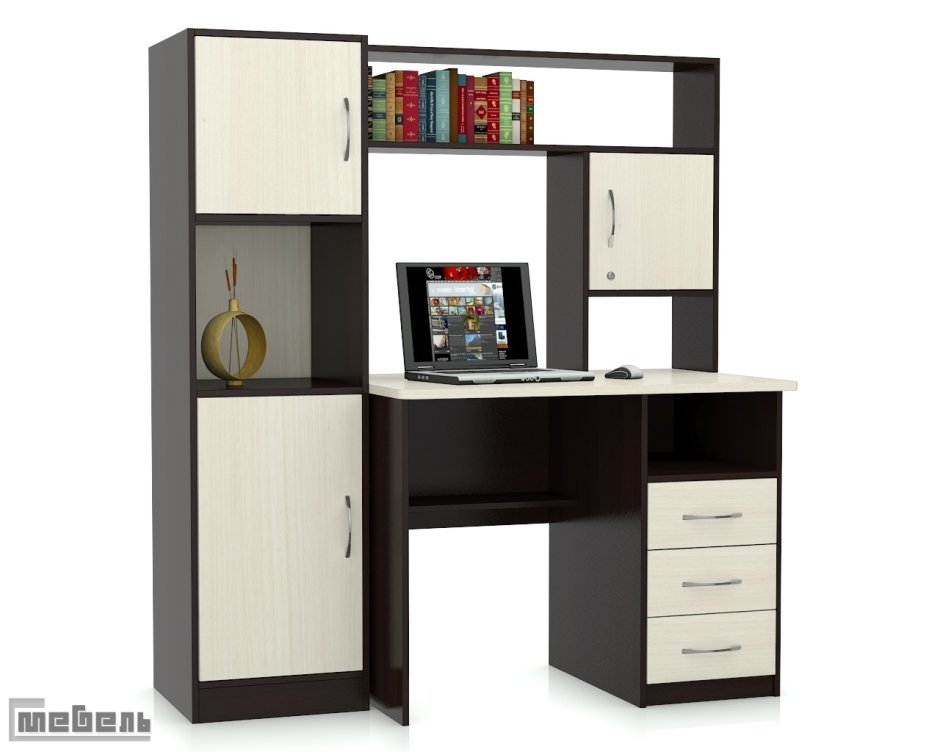 Мебель-комплекс стол компьютерный лоредо СК-22 венге/дуб молочный (2уп.)
