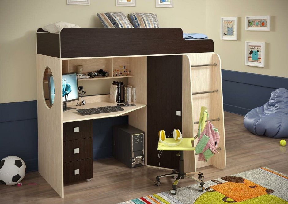 Кровать-чердак сказка венге / белфорт