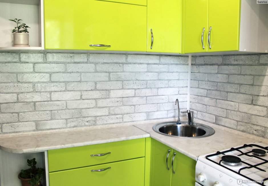 Панели под кирпич для фартука на кухню