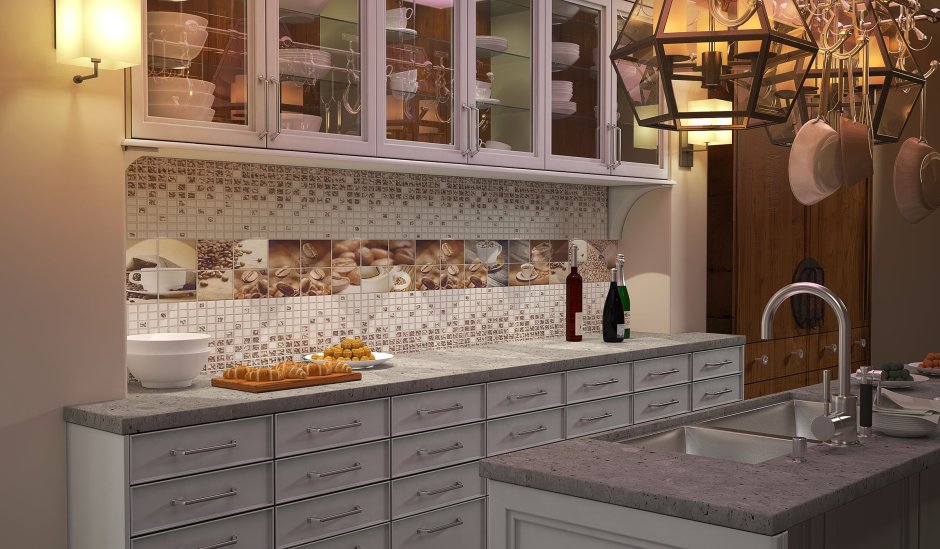 Кухонный фартук на стену