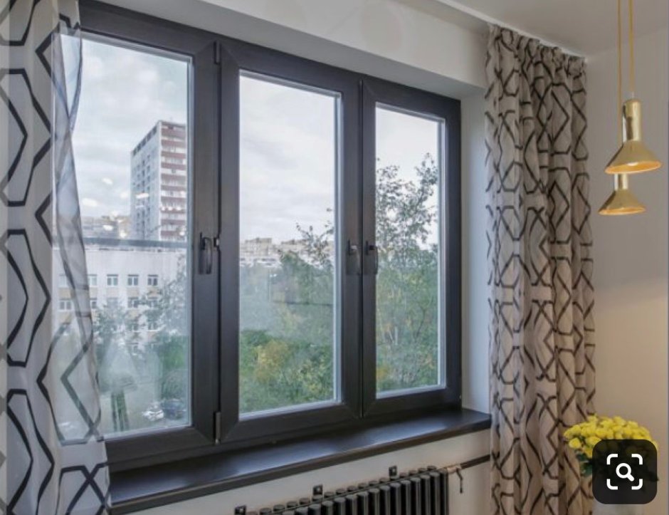 Черные пластиковые окна