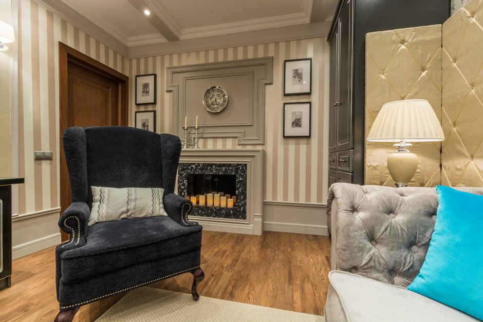 Диваны Честер в интерьере Неоклассика