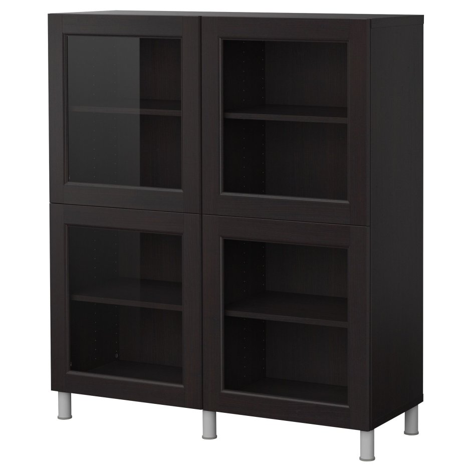 Шкаф витрина венге икеа