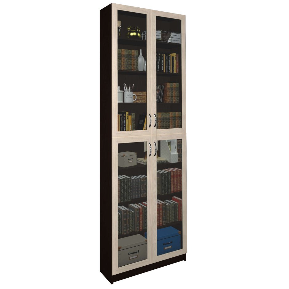 Шкаф книжный мастер Милан-36 ШХГХВ 80х27х240 см