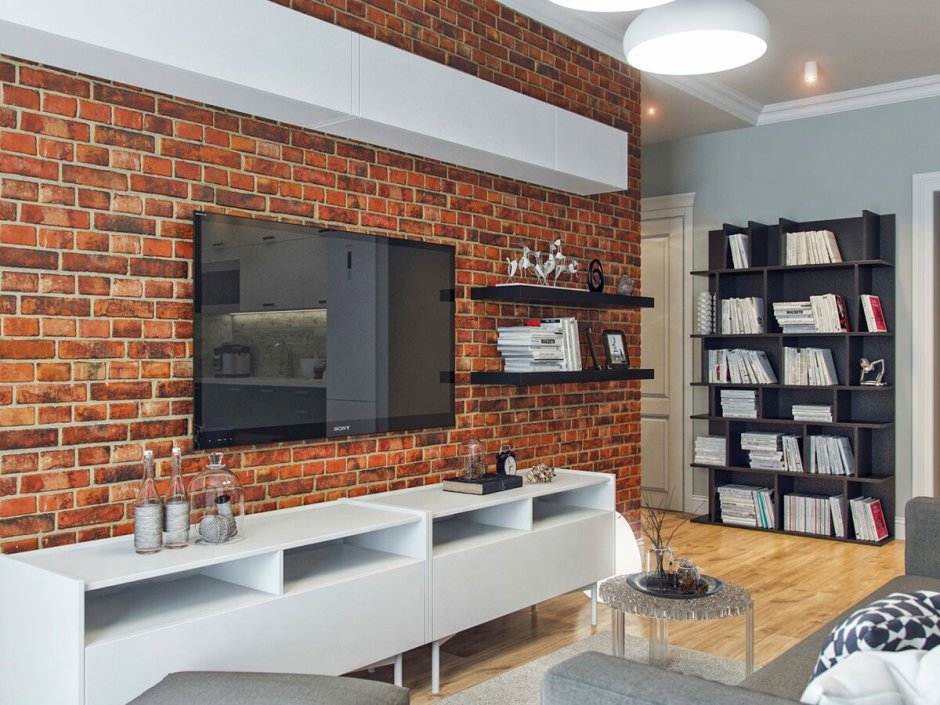 Кирпич в интерьере