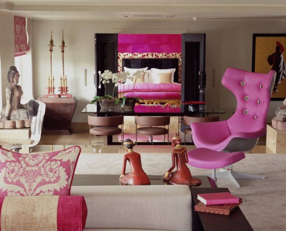 Цвет фуксия в интерьере
