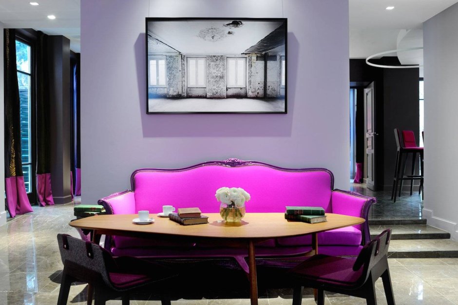 Сочетание цвета фуксии в интерьере