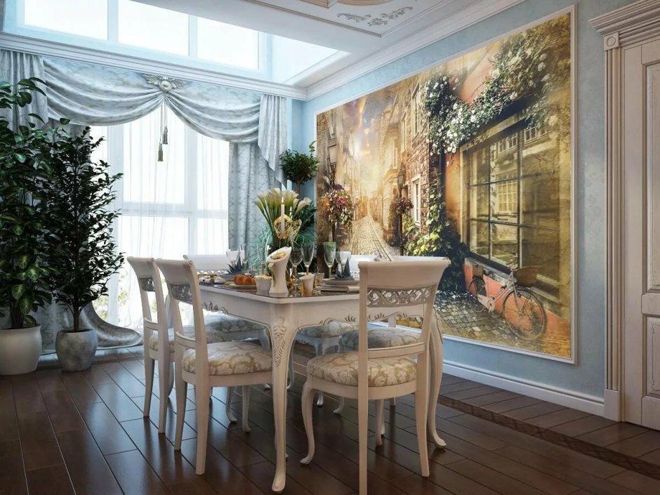 Фреска в современном интерьере