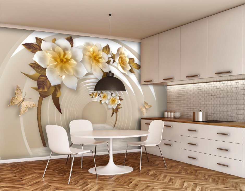 Фотообои для стены кухни