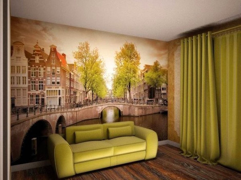 Фреска в гостиную над диваном