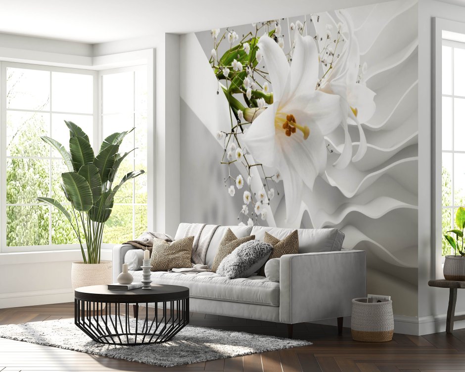 Фотообои для гостиной