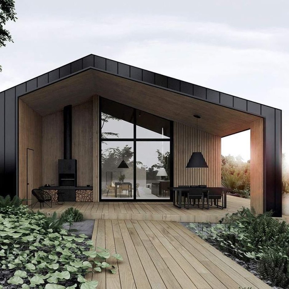 Эко-брутализм экстерьер