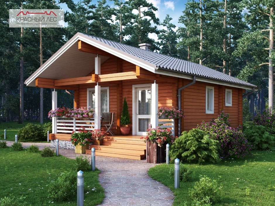 Дом-баня из клееного бруса проекты