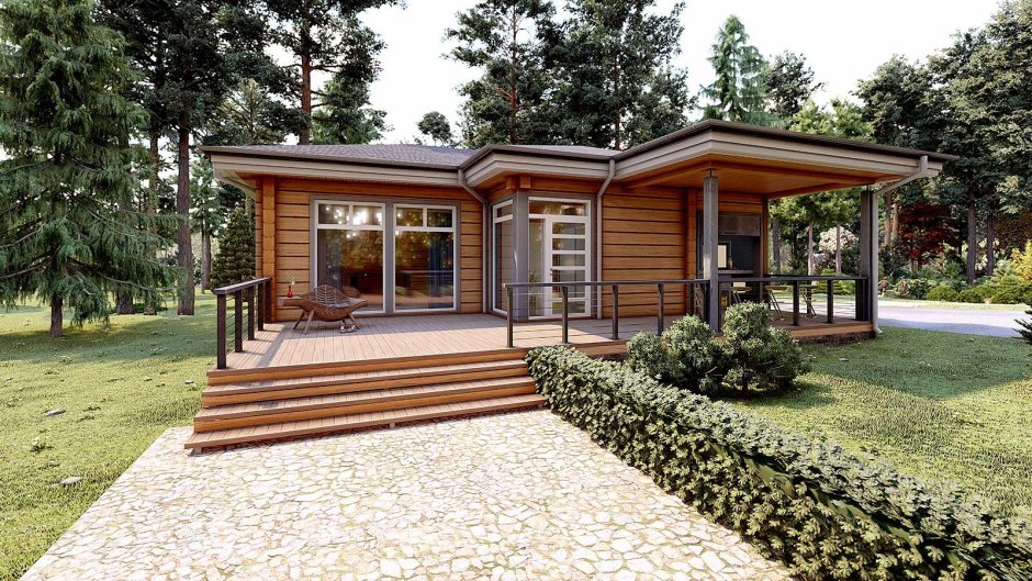 Баня из клееного бруса одноэтажные