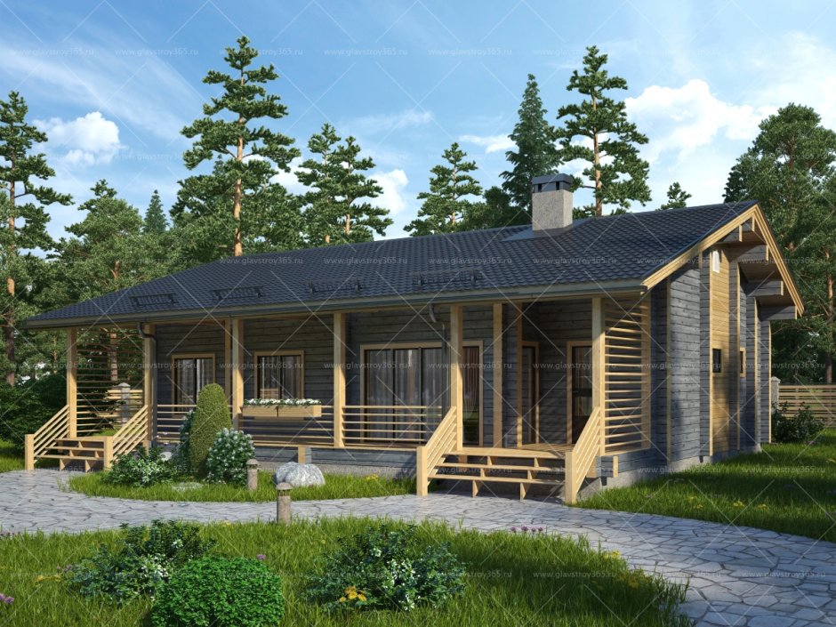 Финский домик с верандой