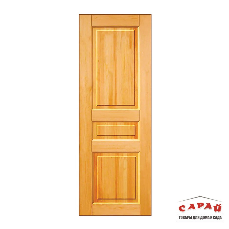 Неокрашенное дверное полотно ДПГ-80 Экстра массив сосны