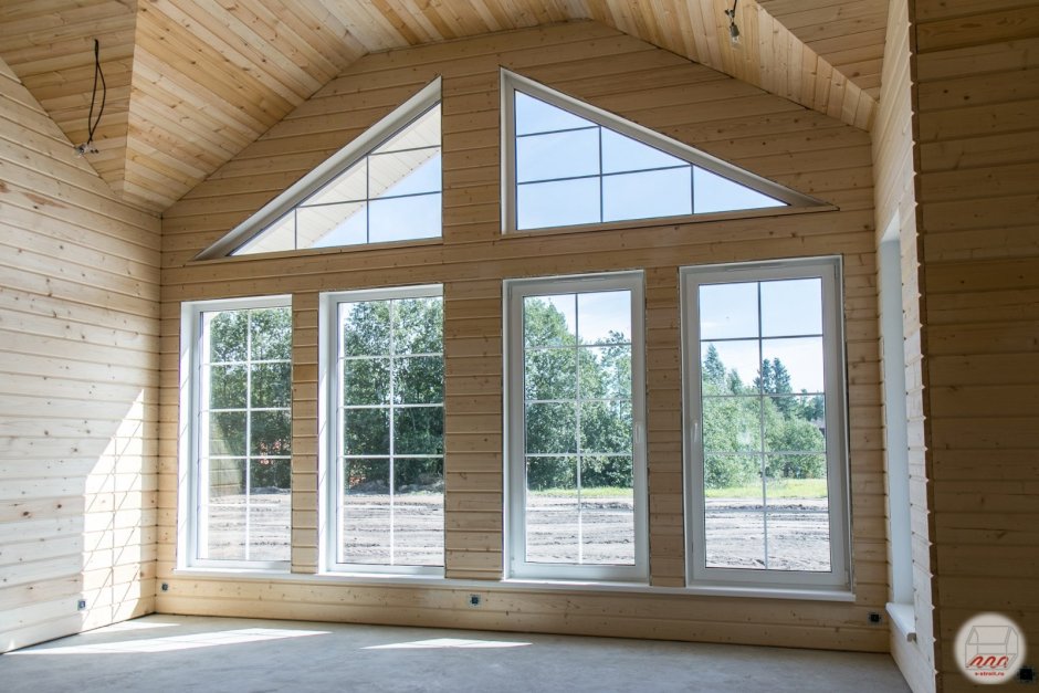 Деревянные панорамные окна