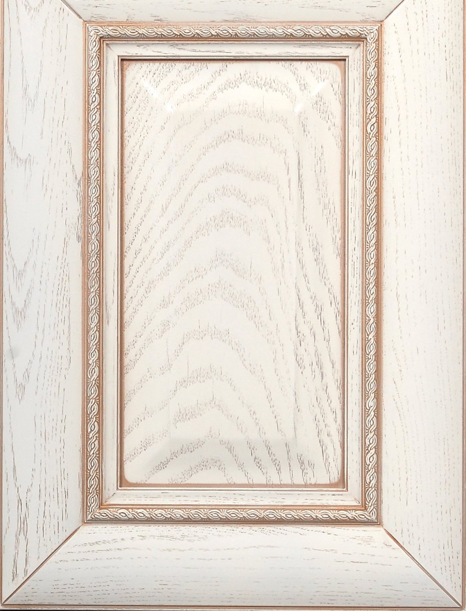 Фасад Ависта Квин 2 ясень белый патина золото