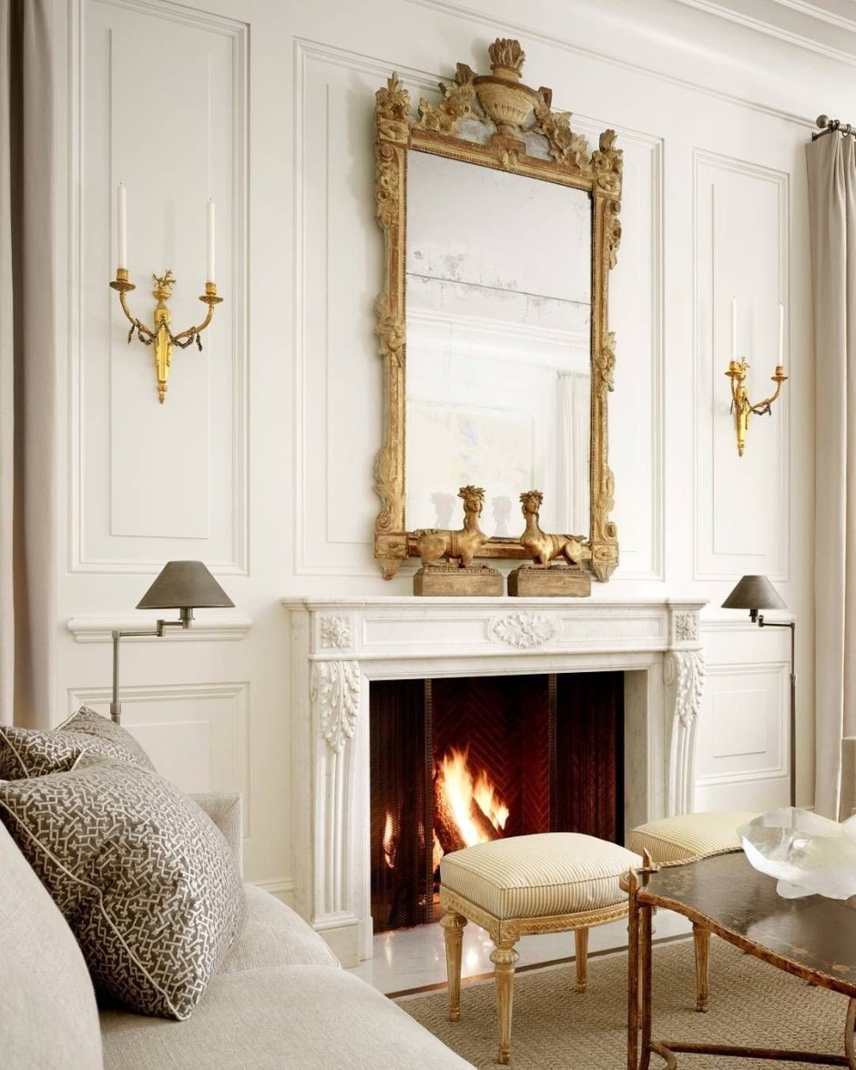 Камин с зеркалом