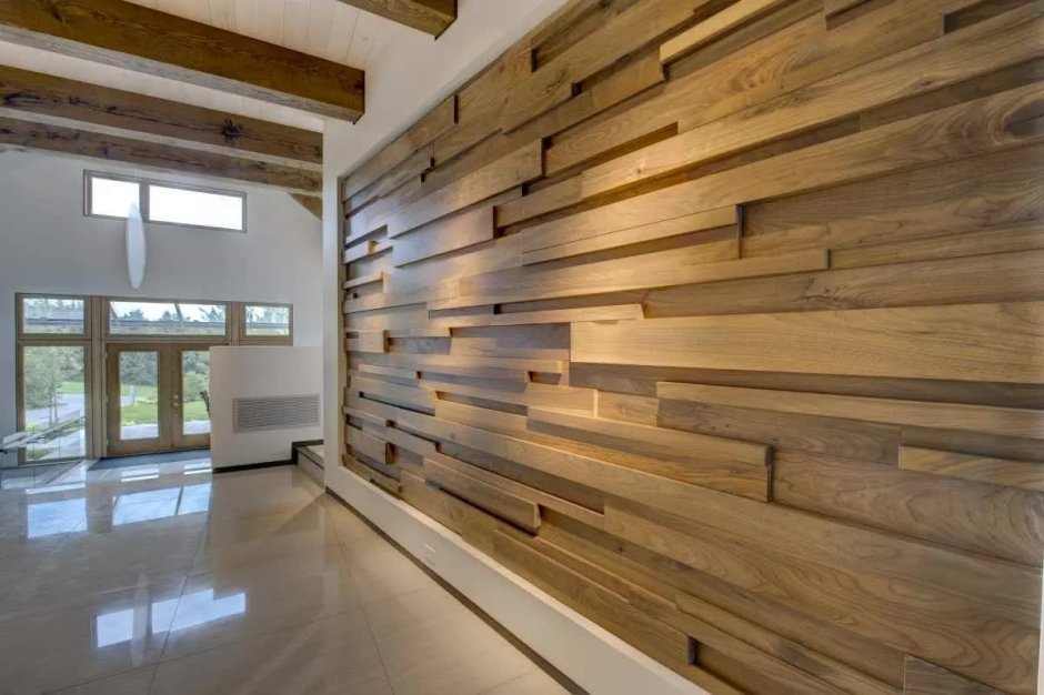 Отделка стен деревом