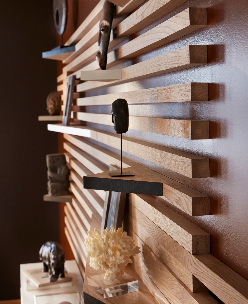 Декор из деревянных реек