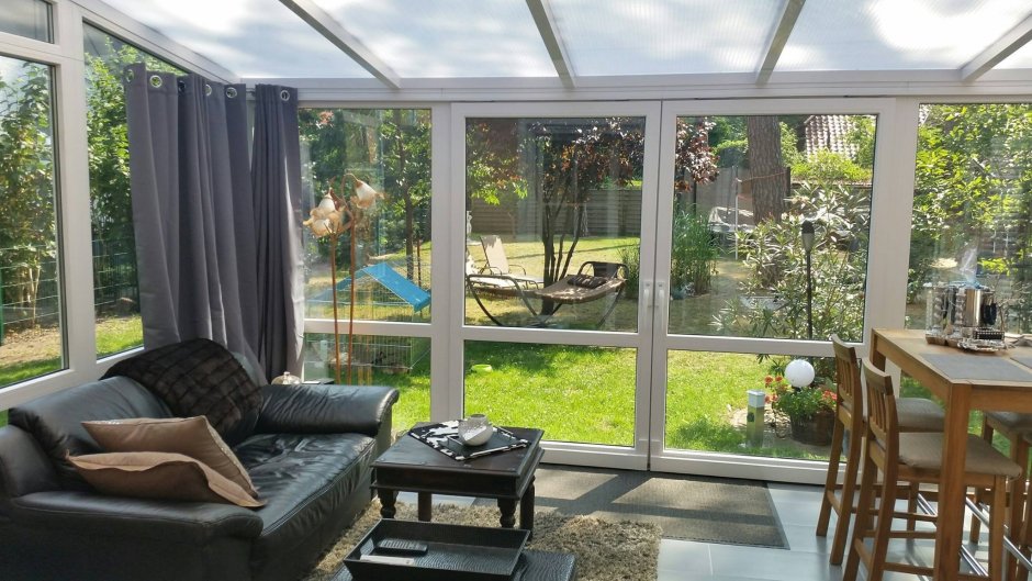 Терраса с панорамными окнами