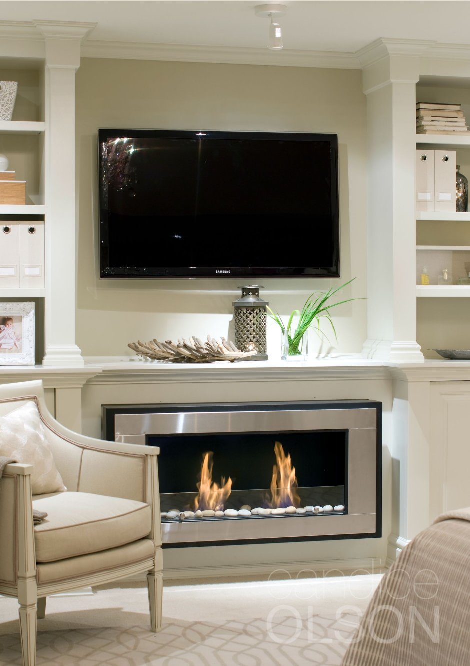 Электрический камин с телевизором