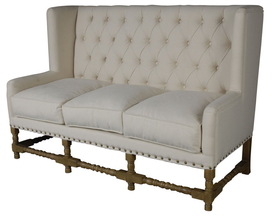 Диван на ножках с высокой спинкой