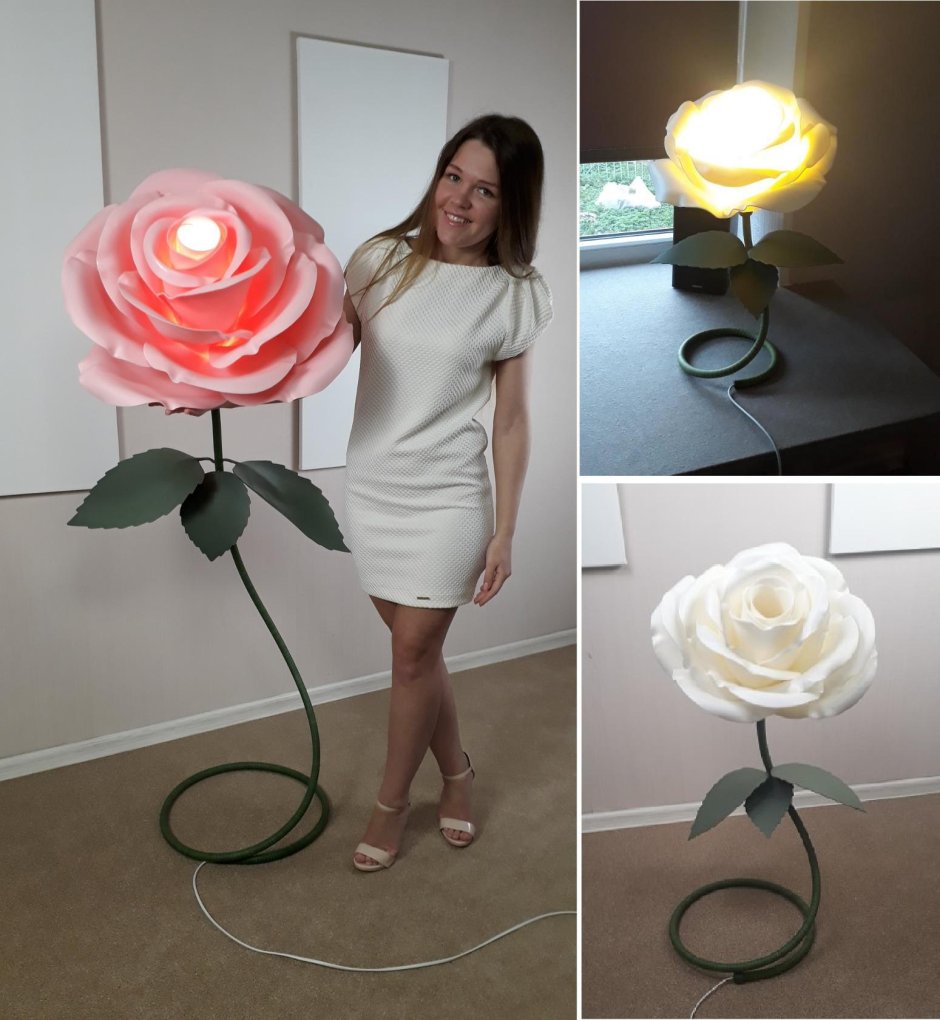 Светильник большая роза