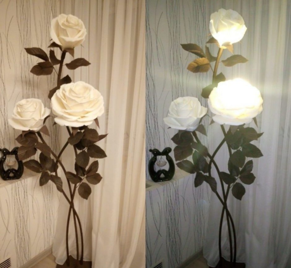 Торшер роза