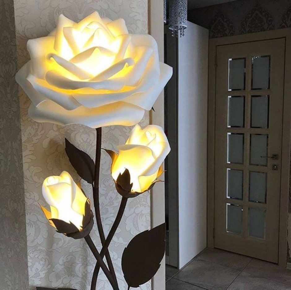 МК роза из изолона светильник