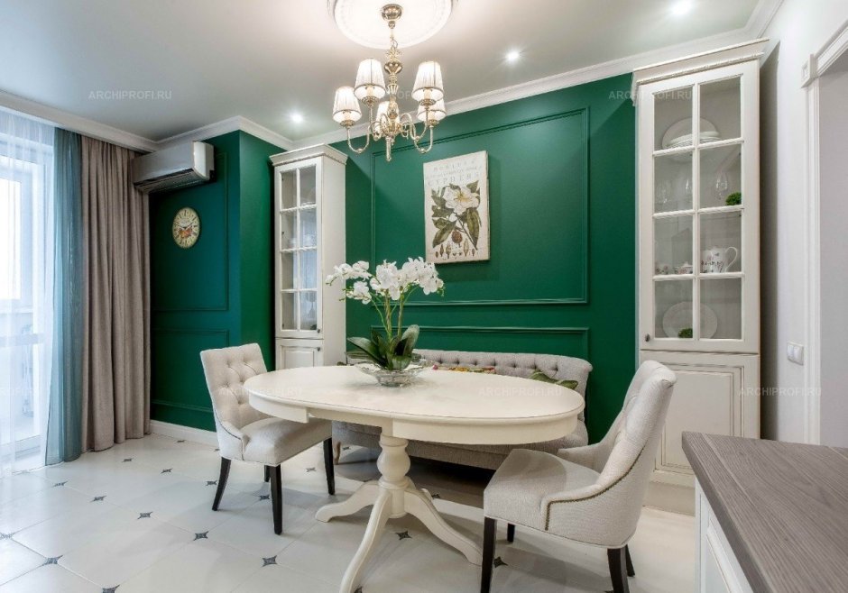 Кухня Неоклассика изумруд