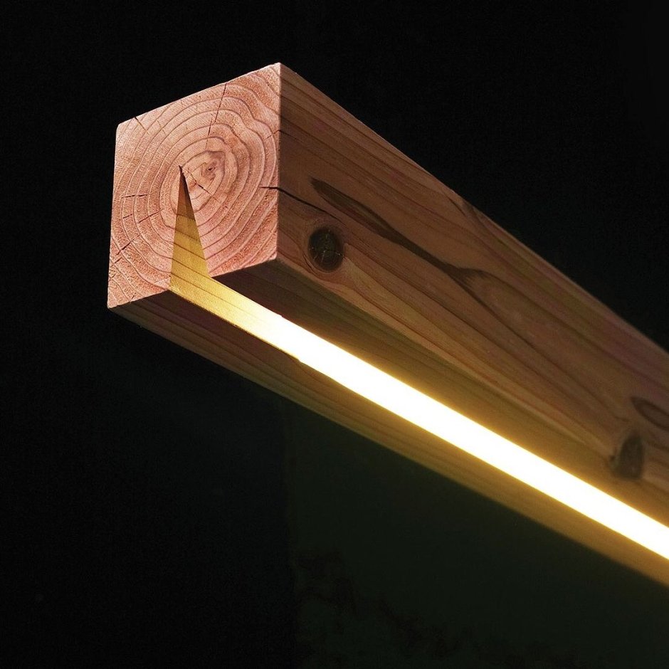 Светильник из бруса