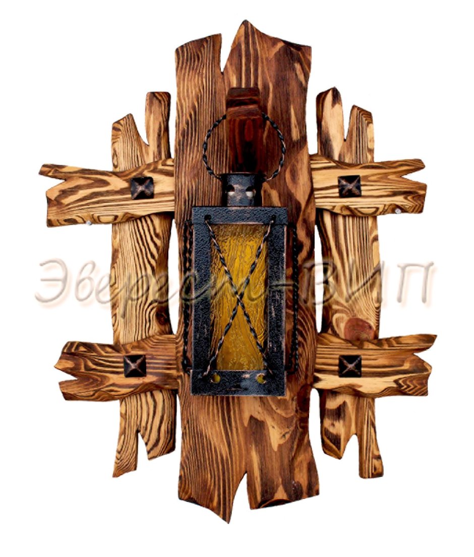 Светильник из дерева