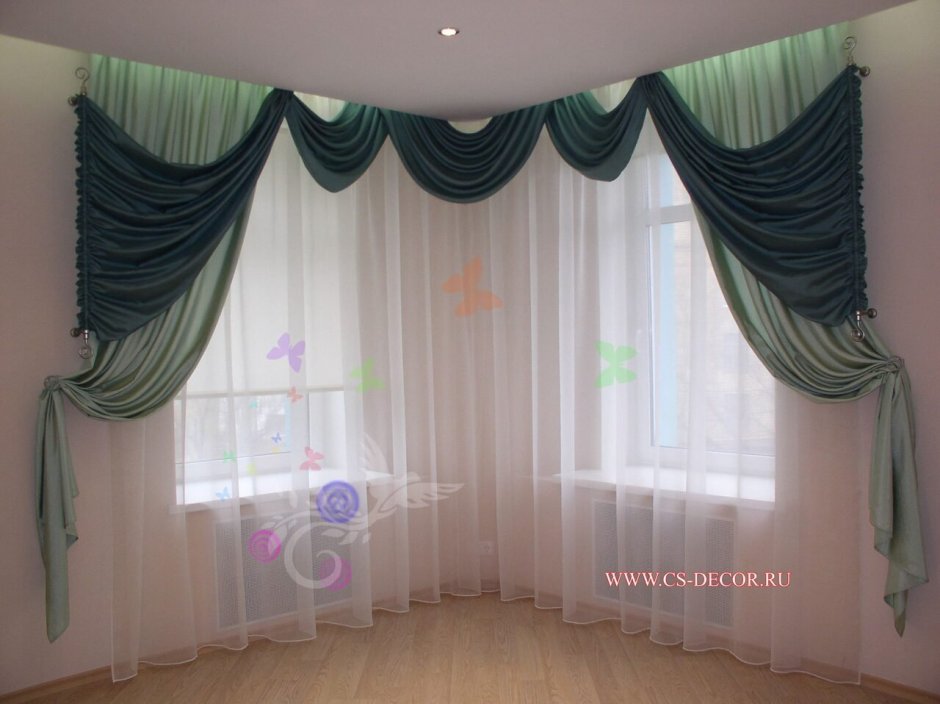 Шторы на угловое окно
