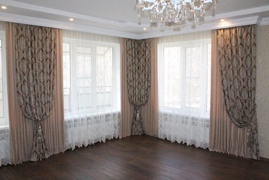 Шторы на два угловых окна