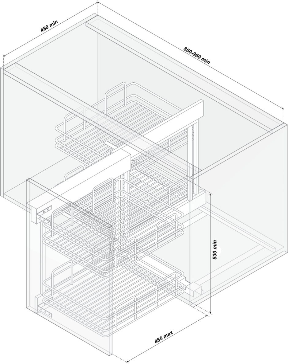 Корзина krm03/800-900/r