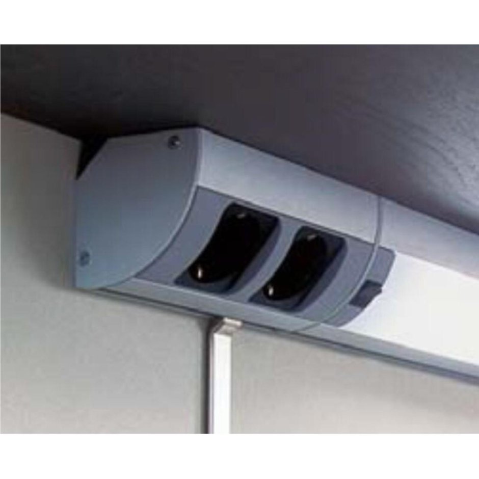 Розетка Corner 150 двойная алюминий