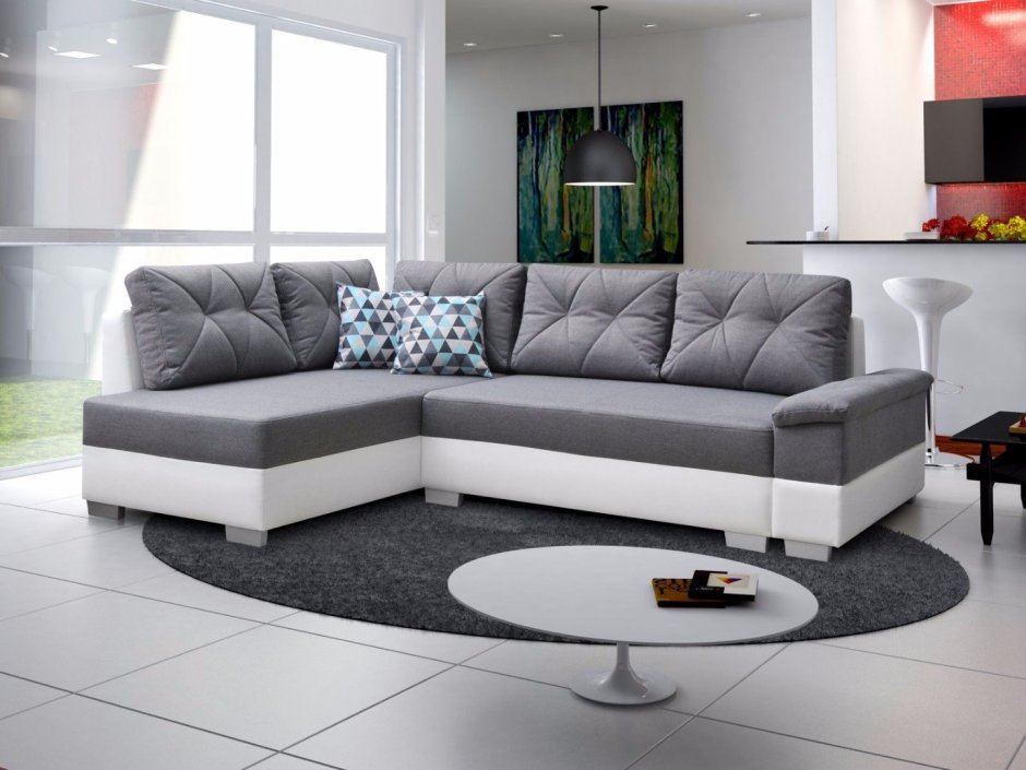 Диван Манхеттен угловой серый