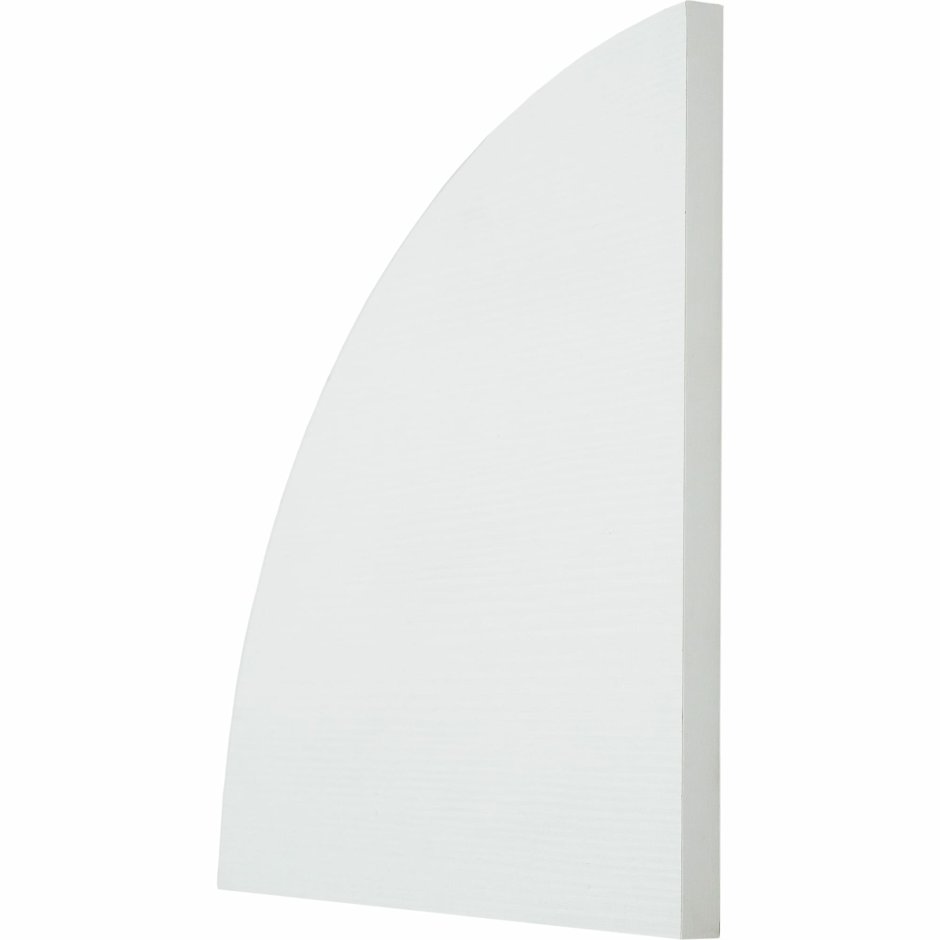 Полка мебельная угловая 350x350x16 мм, ЛДСП, цвет белый