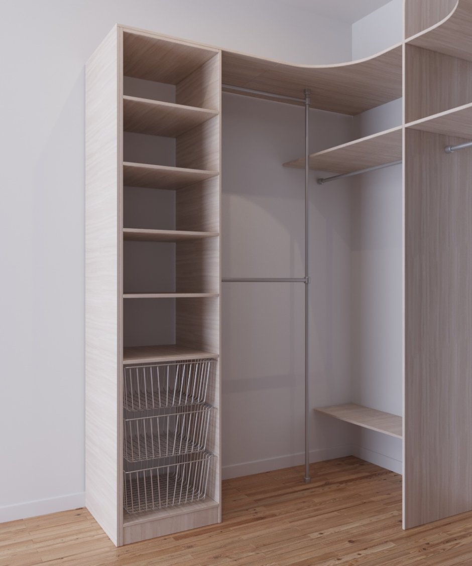 Ясень шимо светлый гардеробная