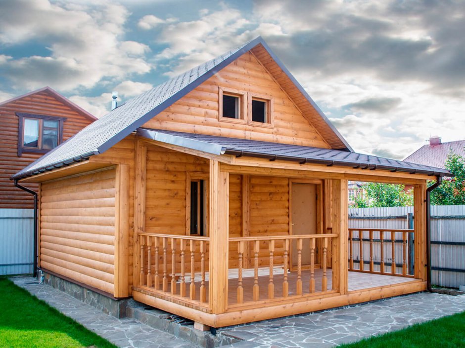 Баня 6х4 плюс терраса