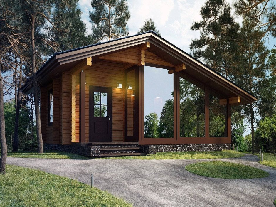 Дом-баня из клееного бруса проекты