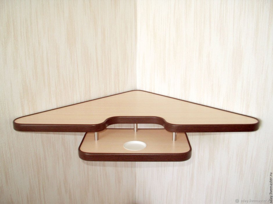 Полка угловая для икон арт.у440-600-250к