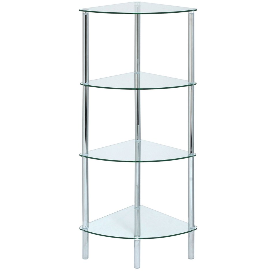 Этажерка угловая стеклянная