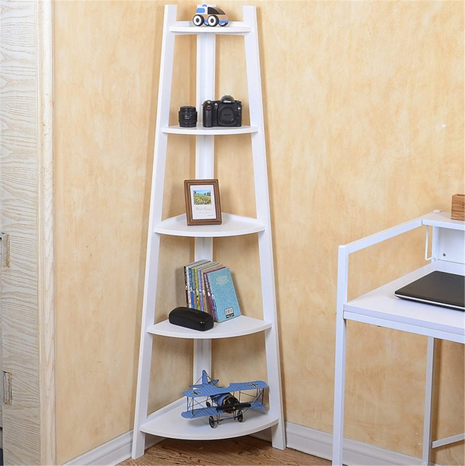 Стеллаж напольный треугольный