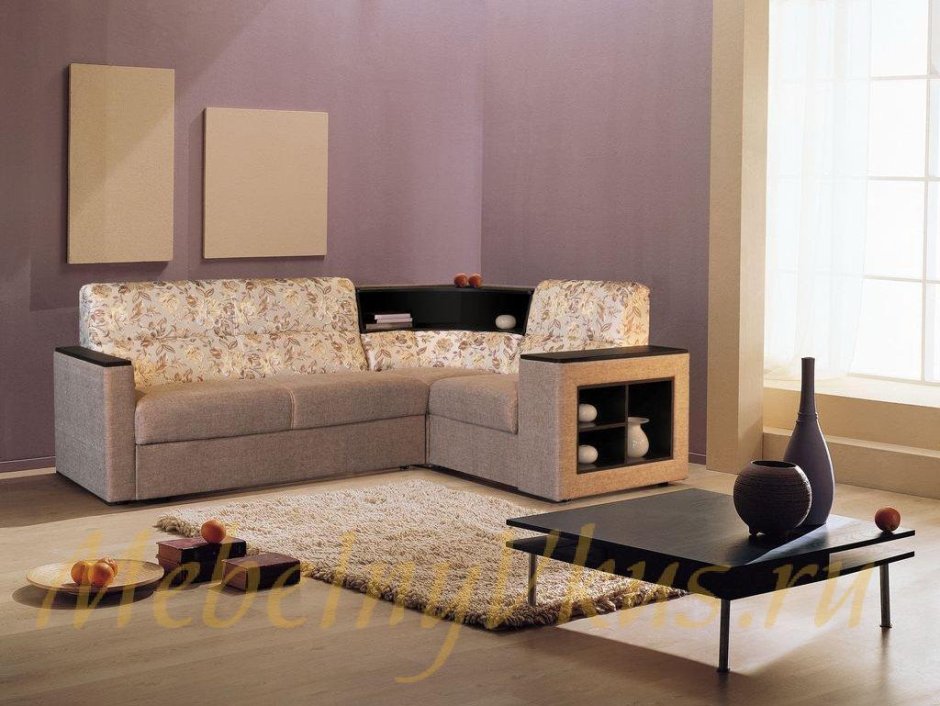 Диван с полками